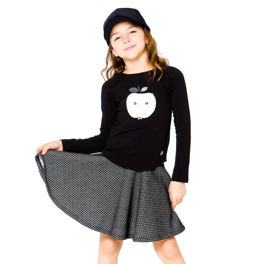 Girls White Apple T-Shirt