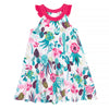 Girls Cactus Printed Flare Cotton Dress With Tassels