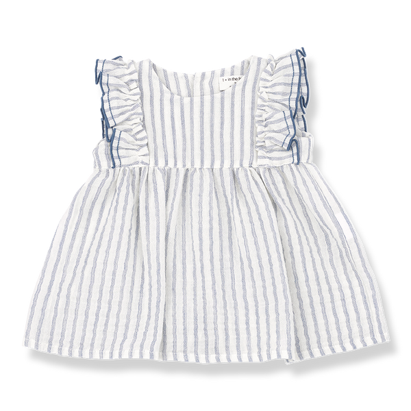 Baby Girls Striped Cotton Dress | 1+ in the Family | Sofella