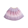 Knee lenght multi-layered tutu skirt with shads of pinks and purples designed by Imoga.