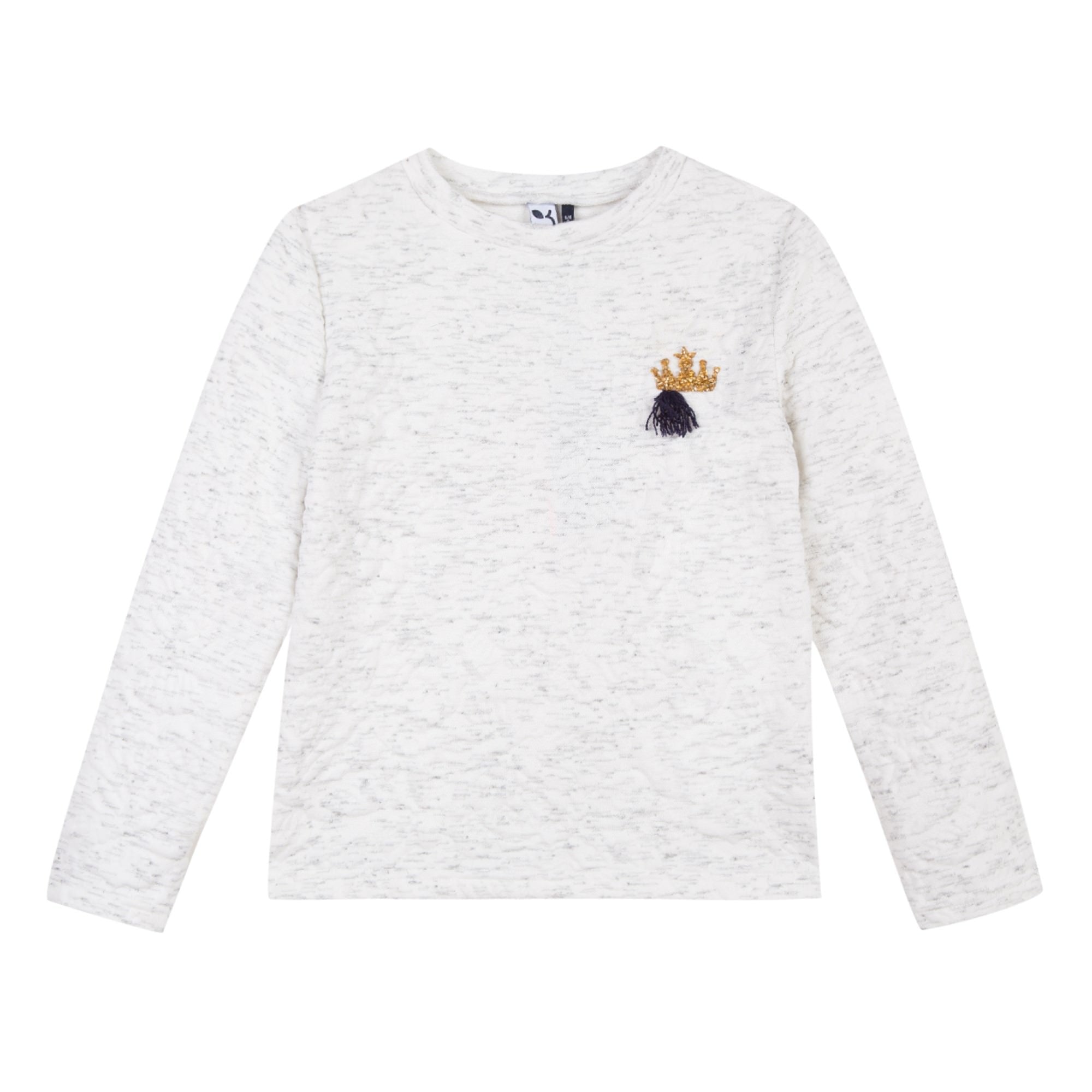 Girls Eggshell Princess Crown Long Sleeve Top