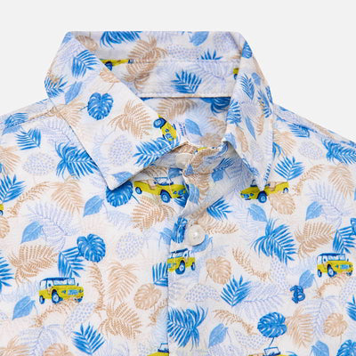 Boys Short Sleeved Patterned Shirt