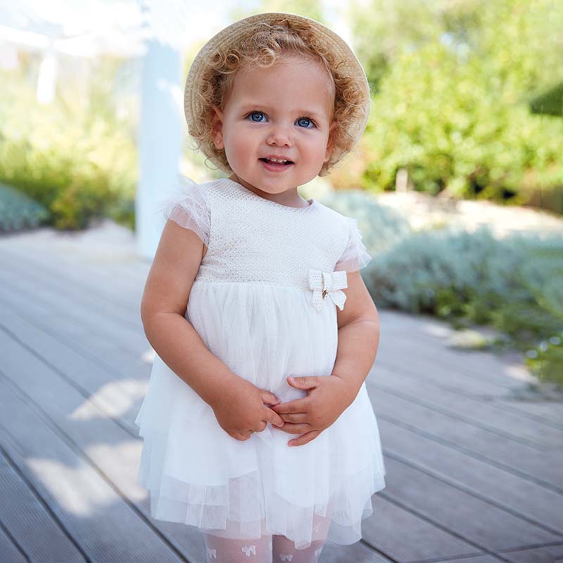 baby girl white dress Elegant Pearls Princess Kids Gown J305 Blue / child-2 for use as a flower girl dress White Baby Girl Summer Baptism