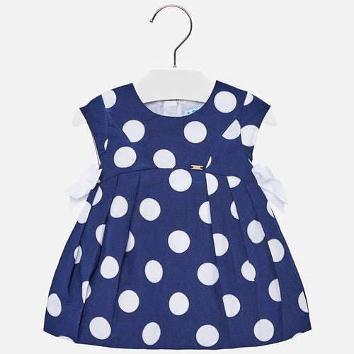 Polka Dot Dress With Bows For Baby Girl