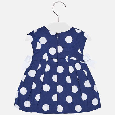 Polka Dot Dress With Bows For Baby Girl