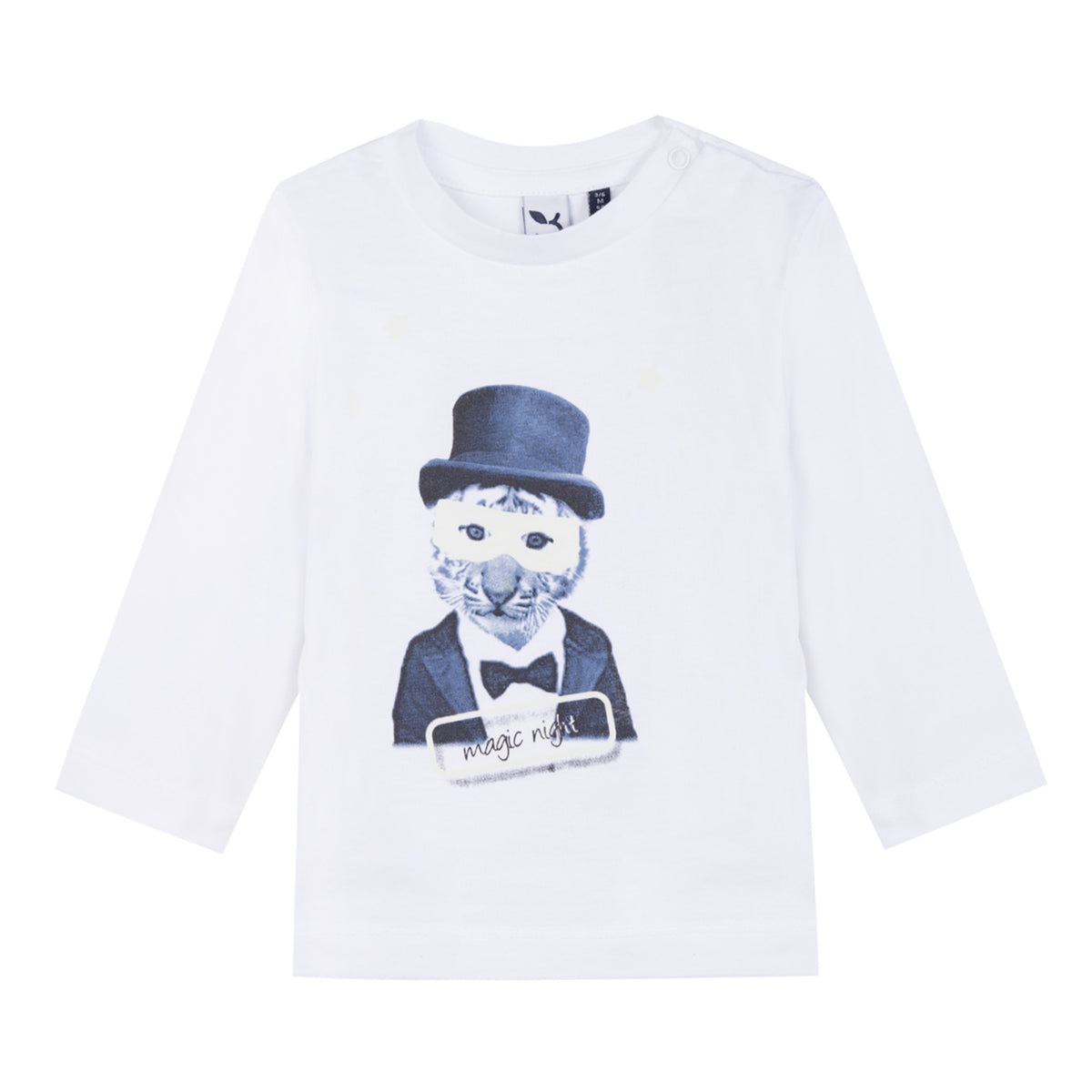 Baby & Toddler Boys Magic Lion Printed White Top
