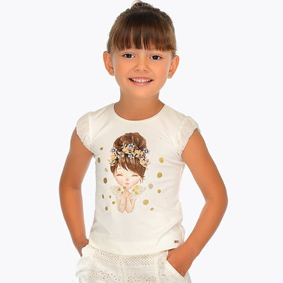 Short Sleeved Doll T-Shirt For Girl