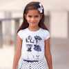 Short Sleeved Dolls T-Shirt For Girl