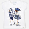 Short Sleeved Dolls T-Shirt For Girl