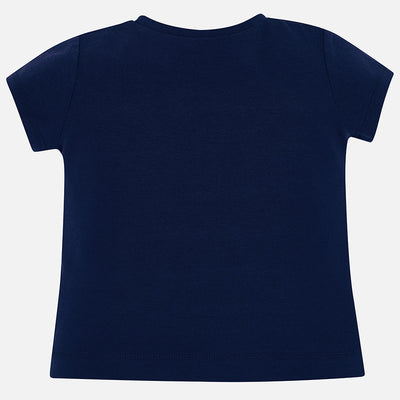 Short Sleeved Print Sequin T-Shirt For Girl