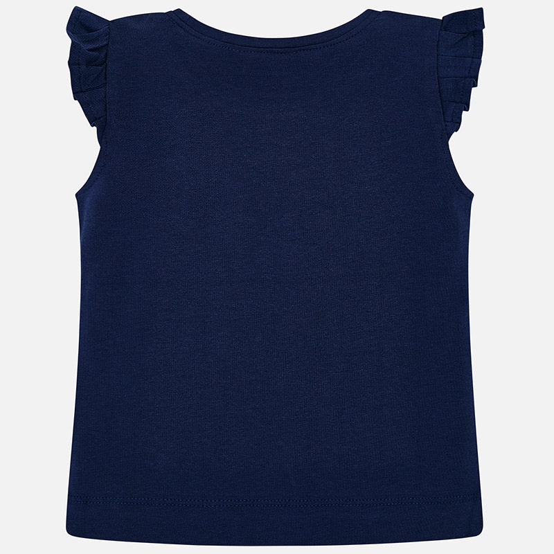Sleeveless T-Shirt With Design For Girl
