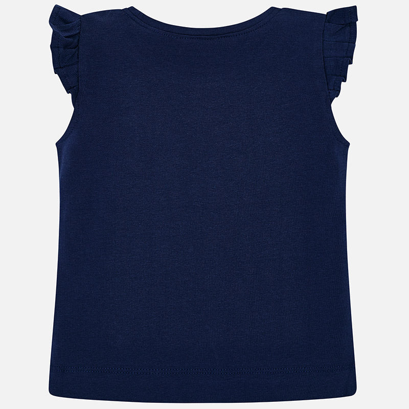 Sleeveless T-Shirt With Design For Girl