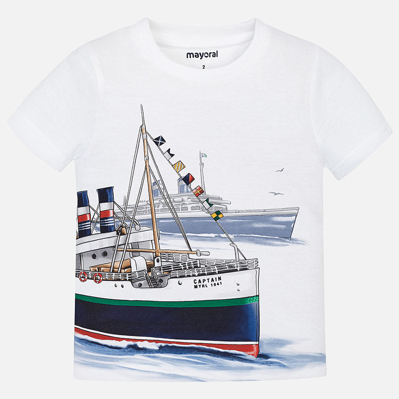Boys Short Sleeved Boats T-Shirt