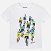 Boys Short Sleeved Cyclists Print T-Shirt