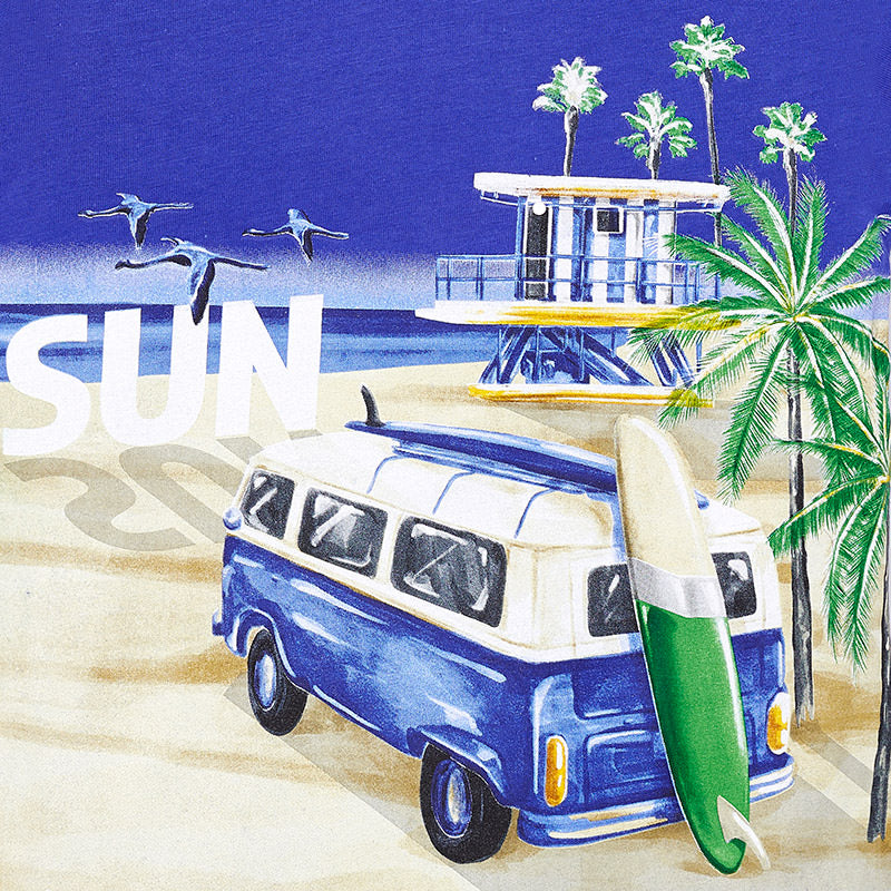 Boys Short Sleeved Car Print T-Shirt