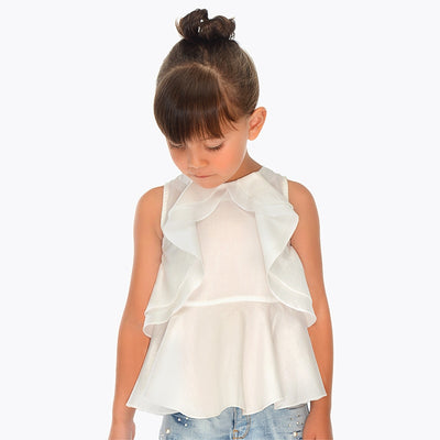 Girls Front Ruffled Blouse