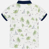 Boys Short Sleeved Patterned Polo Shirt