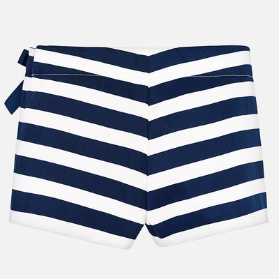 Striped Shorts With Bow For Girl