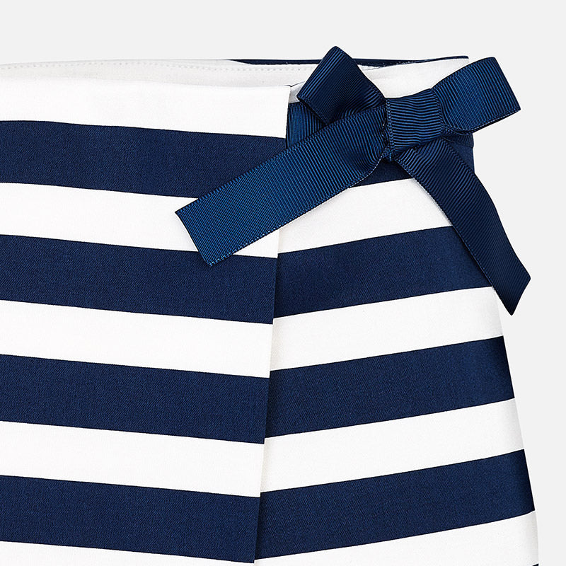 Striped Shorts With Bow For Girl