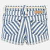 Girls Striped Shorts with Belt