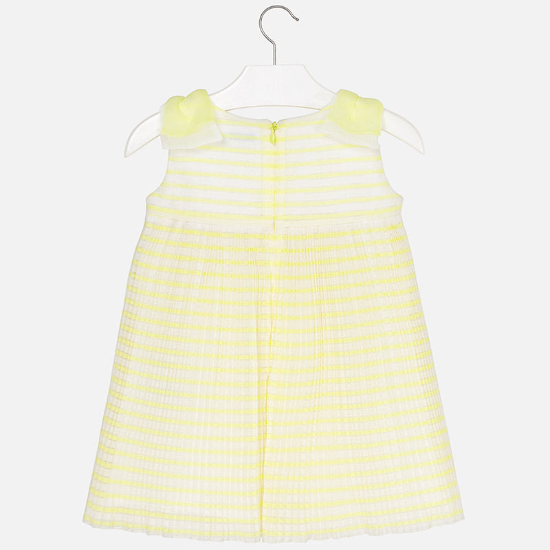Girls Pleated Bow Dress