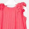 Pleated Dress With Ruffles For Girl