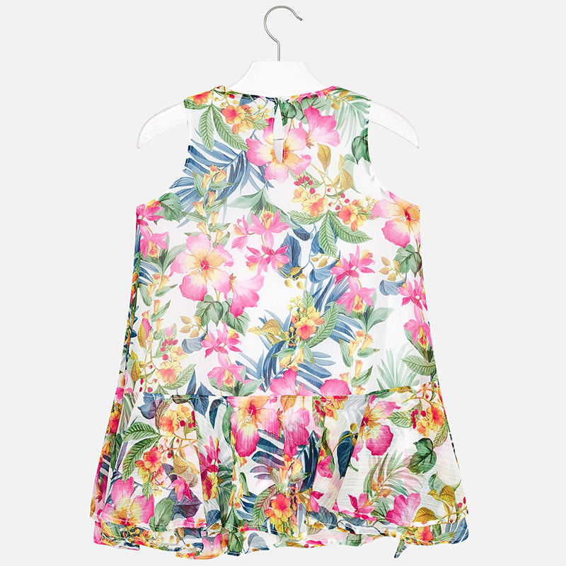 Tropical Patterned Dress For Girl