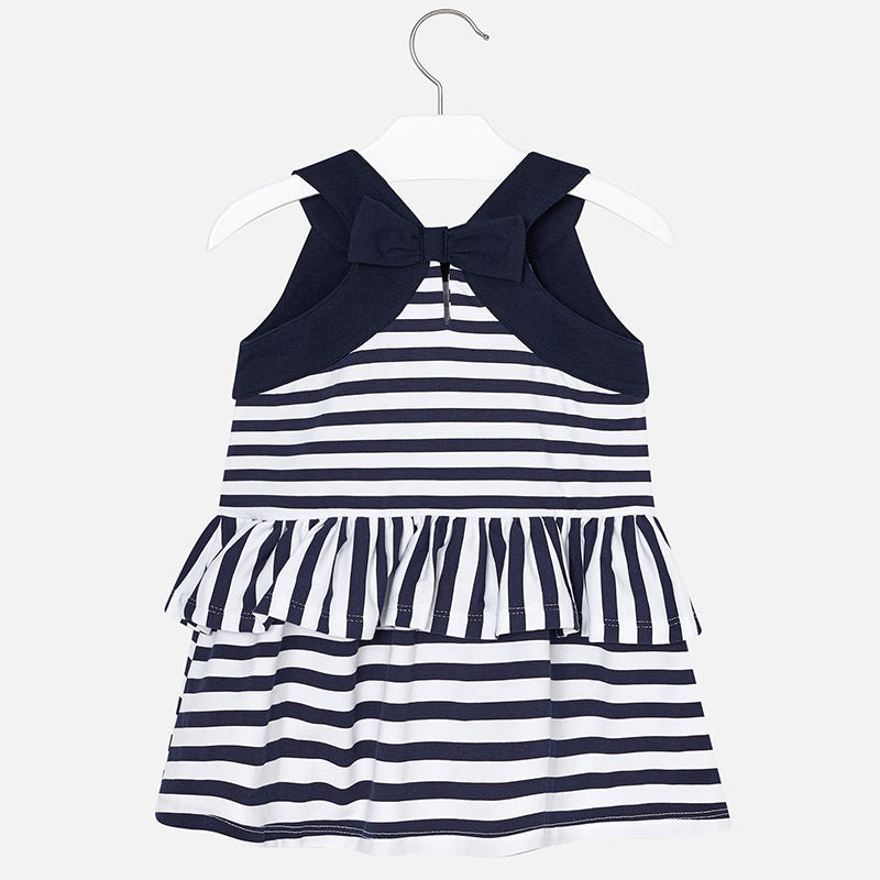 Striped Ruffle Dress For Girl