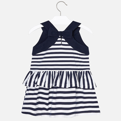 Striped Ruffle Dress For Girl