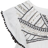 Girls Crepe and Embroidery White Top