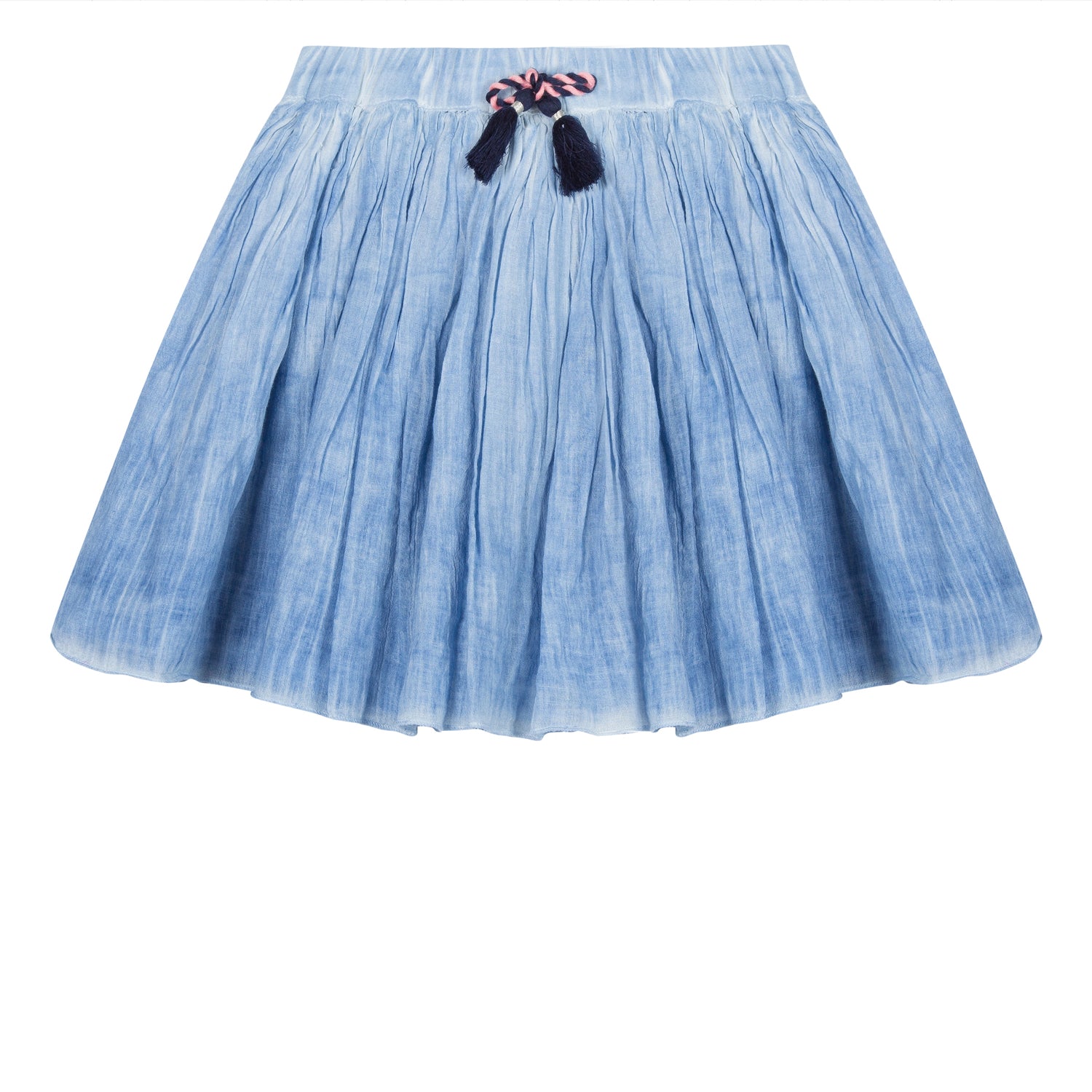Girls Ocean Blue Skirt With Tassels