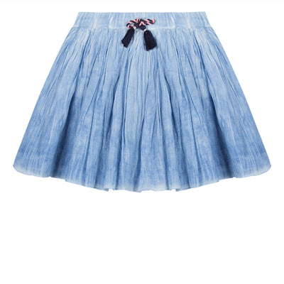 Girls Ocean Blue Skirt With Tassels