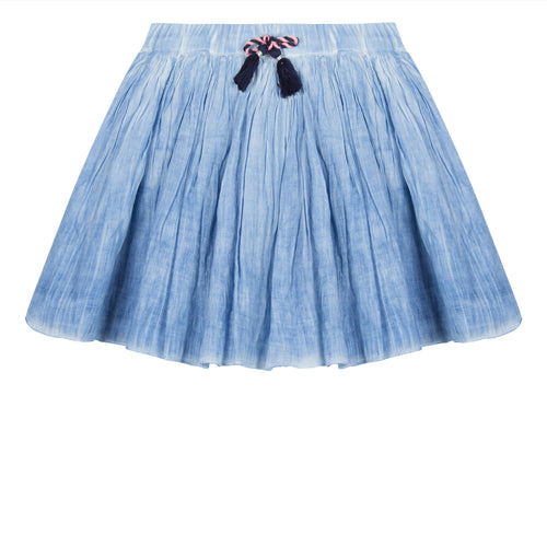 Girls Ocean Blue Skirt With Tassels