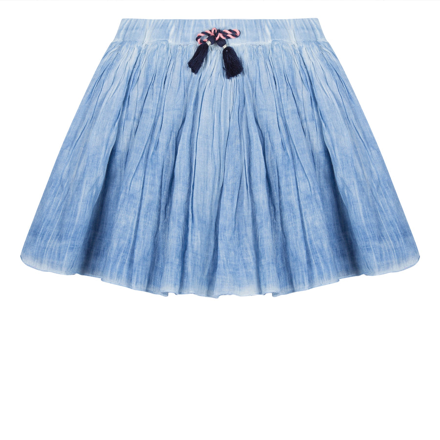 Girls Ocean Blue Skirt With Tassels