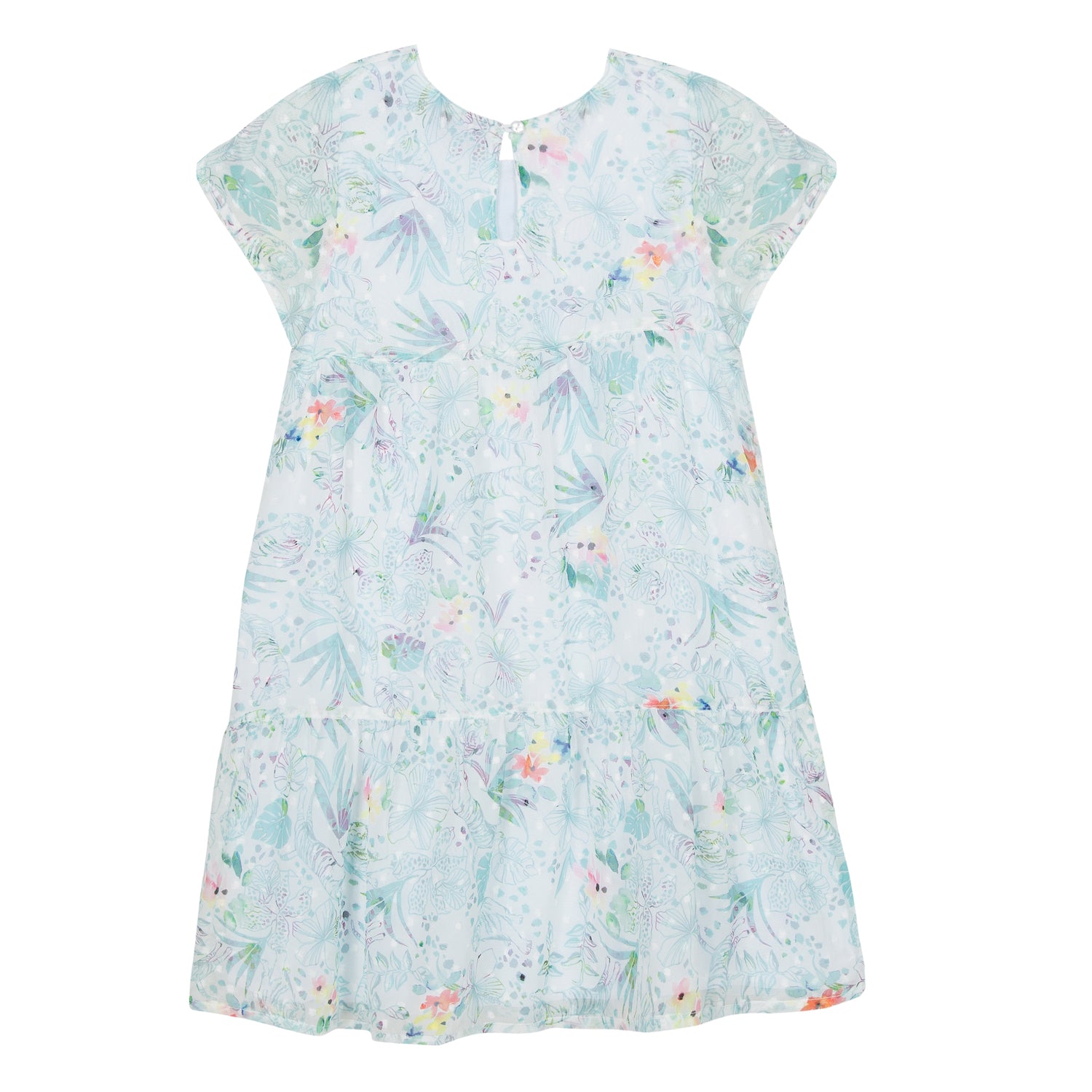 Girls White Plumetis Voile Dress