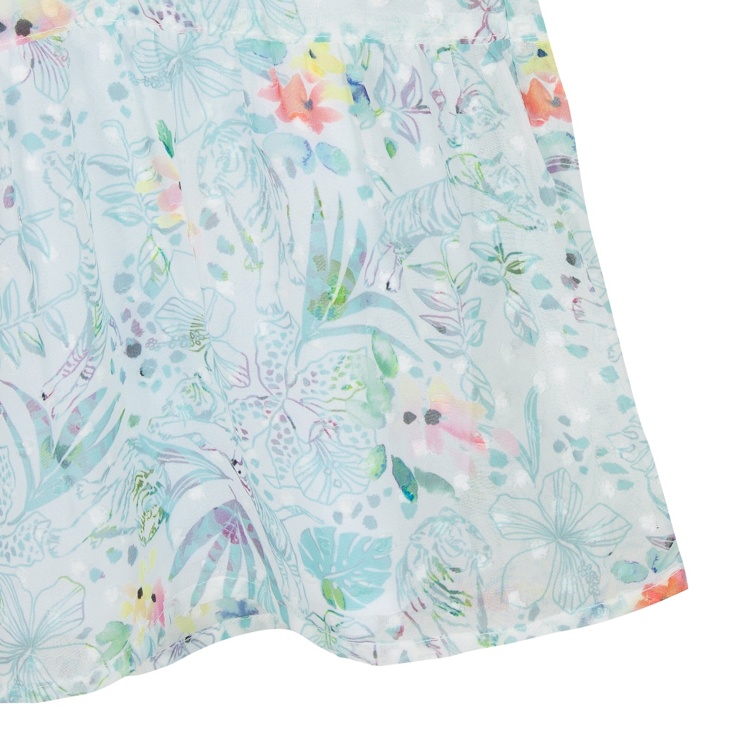 Girls White Plumetis Voile Dress