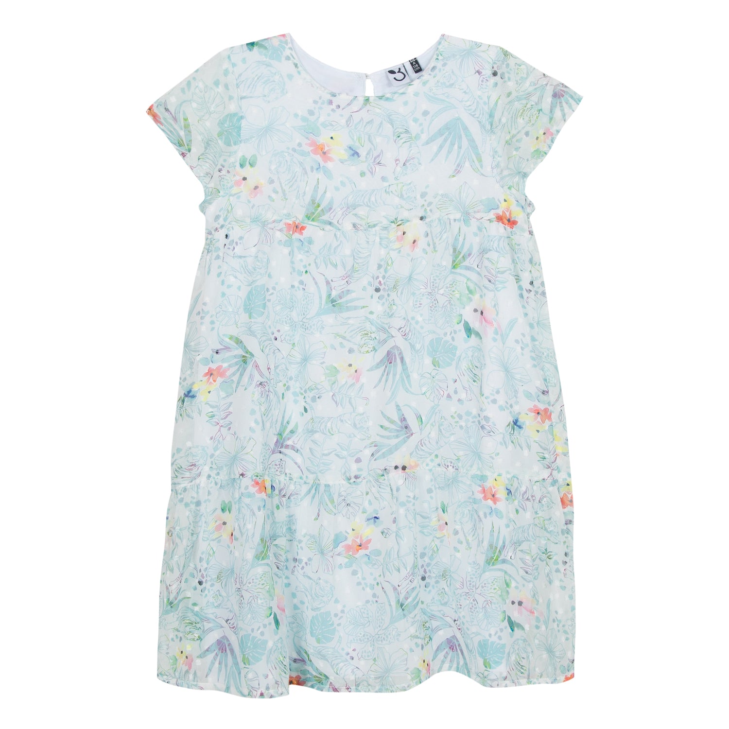 Girls White Plumetis Voile Dress