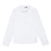 Girls White Dress Shirt with Crowns