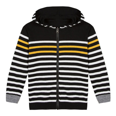 Boys Reversible Striped Hoodie