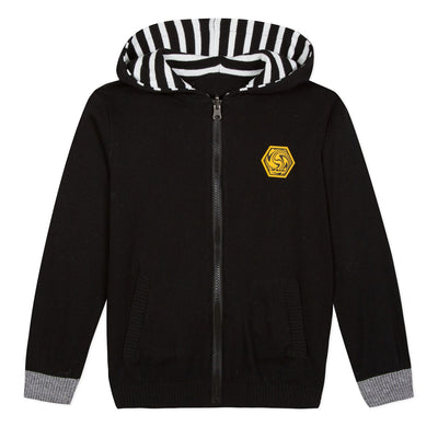 Boys Reversible Striped Hoodie