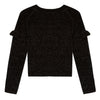 Girls Black Pullover Sweater