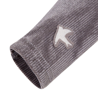 Girls Grey Velour Leggings