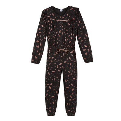 Girls Bronze Leaves Jumpsuit