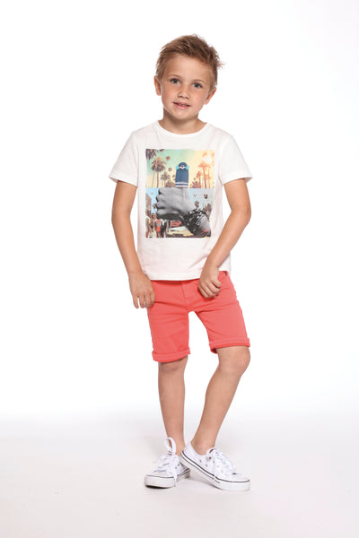 Boys Skateboard Thumbs Up Printed T-Shirt