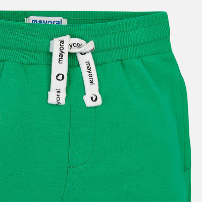 Basic Sporty Soft Green Fleece Short