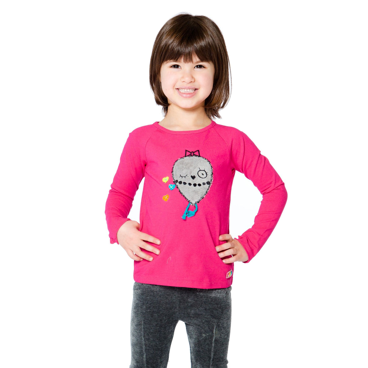 Girls Pink Owl Love T-Shirt