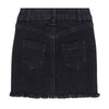 Girls Distressed Black Denim Skirt