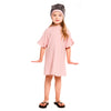 Girls Pink & White Striped Oversized Dress