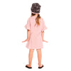 Girls Pink & White Striped Oversized Dress