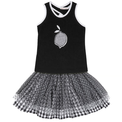 Girls Lemon Cami & Tulle Skirt Set